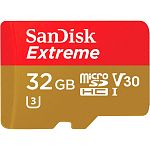 Карта пам'яті SanDisk microSDHC 32GB UHS-I U3 Extreme A1 V30 (SDSQXAF-032G-GN6GN)