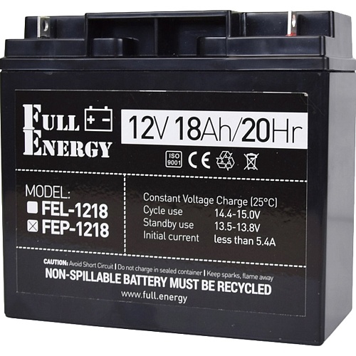 Акумулятор Full Energy FEP-1218 AGM 12V (12V/18Ah/216Wh) - придбати в Дніпрі, Україні: ціна, характеристики | інтернет-магазин TOUCH