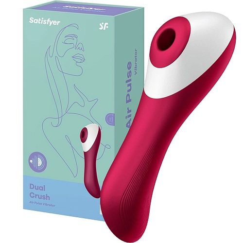 Вибратор с вакуумной стимуляцией Satisfyer Dual Crush Wine Red (SO6088)
