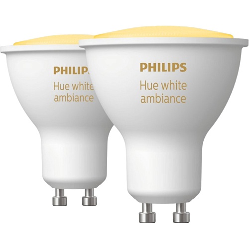 Розумна лампочка Philips Hue GU10 White Ambiance 2шт (929001953310) - придбати в Дніпрі, Україні: ціна, характеристики | інтернет-магазин TOUCH