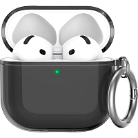 Чехол AhaStyle Transparent TPU Silicone Case для AirPods 4 Black Чехол AhaStyle Transparent TPU Silicone Case для AirPods 4 Black
