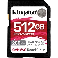 Карта памяти Kingston SDXC Canvas React Plus 512GB Class 10 UHS-II U3 V60 (SDR2V6/512GB) Витрина Карта памяти Kingston SDXC Canvas React Plus 512GB Class 10 UHS-II U3 V60 (SDR2V6/512GB) Витрина