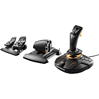 Джойстик с рычагом управления двигателем и педалями Thrustmaster T.16000M FC Flight Pack (2960782) Джойстик с рычагом управления двигателем и педалями Thrustmaster T.16000M FC Flight Pack (2960782)