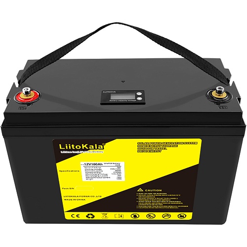 Аккумулятор LiitoKala LiFePO4 LCD 12V (12.8V/100Ah/1280Wh) (BMS 200A/50A)