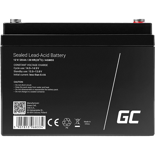 Аккумулятор Green Cell AGM 12V (12V/28Ah/336Wh) (AGM55)