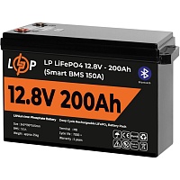 Аккумулятор LogicPower LiFePO4 Smart BT 12V (12.8V/200Ah/2560Wh) (Smart BMS 100А) (20198) Аккумулятор LogicPower LiFePO4 Smart BT 12V (12.8V/200Ah/2560Wh) (Smart BMS 100А) (20198)