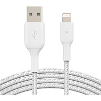 Кабель Belkin Boost Up Charge Braided USB-A to Lightning 2m White (CAA002BT2MWH) - придбати в Дніпрі, Україні: ціна, характеристики | інтернет-магазин TOUCH