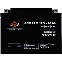 Аккумулятор LogicPower AGM 12V (12V/26Ah/312Wh) (4134) Аккумулятор LogicPower AGM 12V (12V/26Ah/312Wh) (4134)