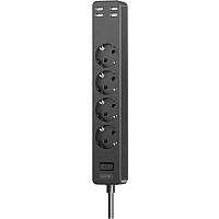 Сетевой фильтр XO Wl10 4USB Function Socket 1.8 м Black Сетевой фильтр XO Wl10 4USB Function Socket 1.8 м Black