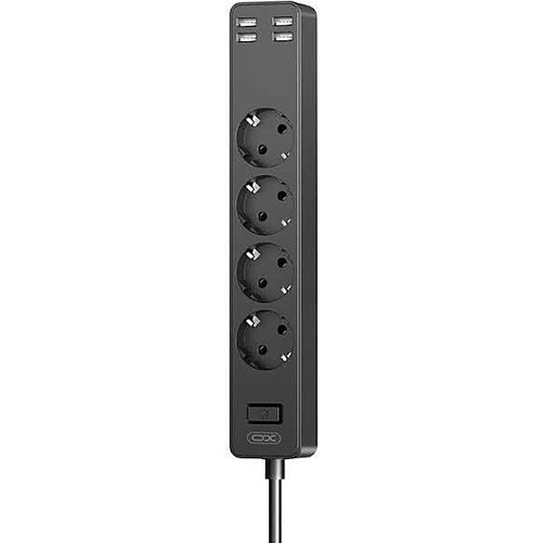 Сетевой фильтр XO Wl10 4USB Function Socket 1.8 м Black