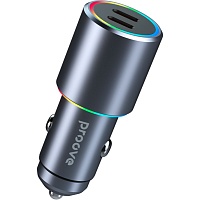 Автомобільний зарядний пристрій Proove Double Energy 50W Type-C + Type-C Metal Gray (ACDE50022206) - придбати в Дніпрі, Україні: ціна, характеристики | інтернет-магазин TOUCH Автомобільний зарядний пристрій Proove Double Energy 50W Type-C + Type-C Metal Gray (ACDE50022206) - придбати в Дніпрі, Україні: ціна, характеристики | інтернет-магазин TOUCH