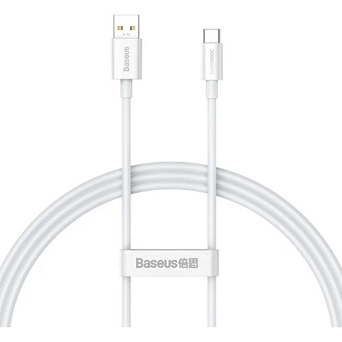 Кабель Baseus Superior Series SUPERVOOC USB-A to USB-C 65W 1m White (CAYS000902)