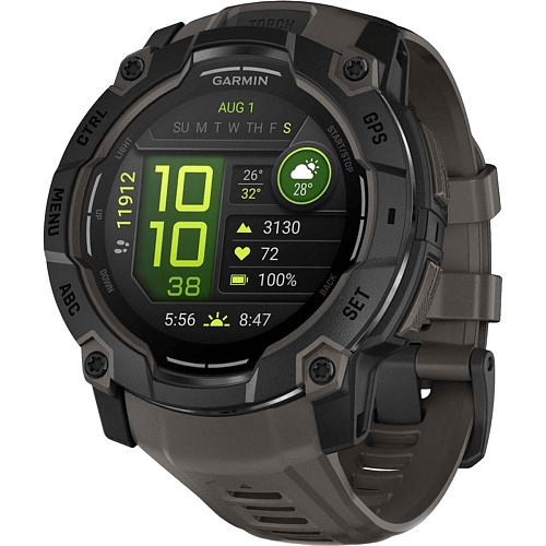 Смарт-часы Garmin Instinct 3 AMOLED 50mm Black with Charcoal Band (010-03020-00)