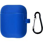 Чохол Silicone Case + Carabine для Apple AirPods Blue