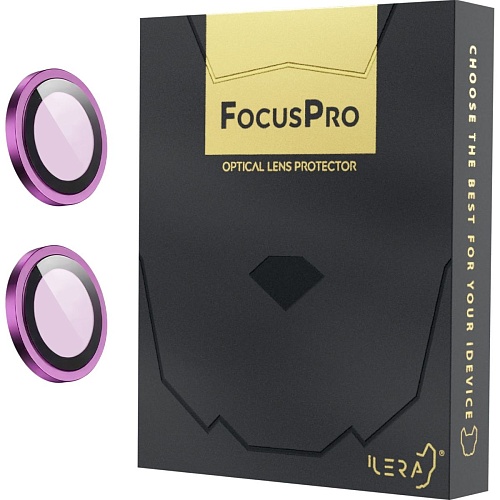 Защитное стекло на камеру iLera FocusPro Lens для Apple iPhone 16/16 Plus Pink (iLFPPn16)