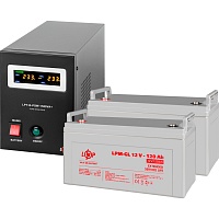 Источник бесперебойного питания (ИБП) LogicPower LPM-PSW-1500VA + АКБ LPM-MG 12V - 2 х 120Ah (19803)