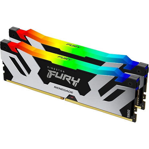 Модуль памяти DDR5 Kingston FURY Renegade RGB 2x16GB 8000MHz Silver/Black (KF580C38RSAK2-32)