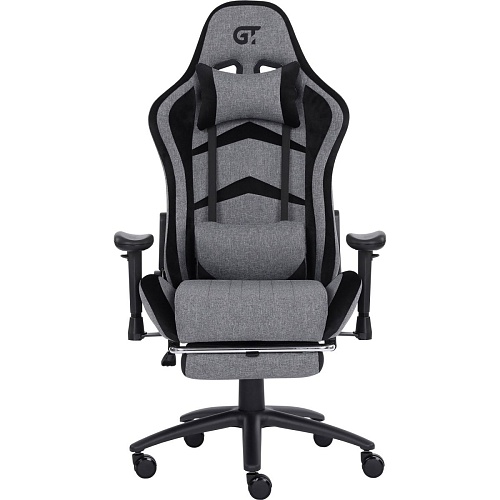 Геймерское кресло GT Racer X-2534-F Fabric Gray/Black Suede