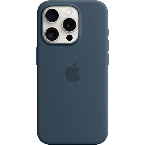 Чехол Apple Silicone Case with MagSafe для iPhone 15 Pro Storm Blue (MT1D3ZM/A)