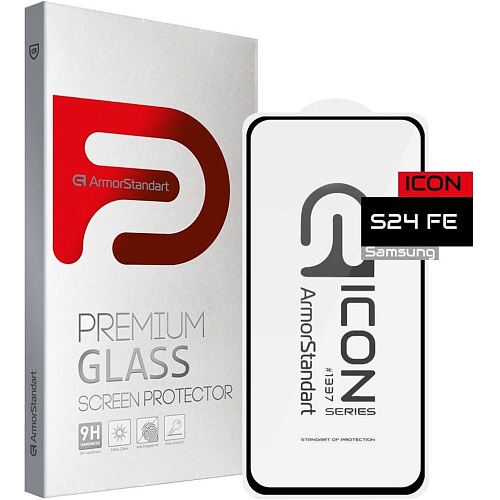 Захисне скло ArmorStandart Icon Glass для Samsung S24 FE Black (ARM76970) - придбати в Дніпрі, Україні: ціна, характеристики | інтернет-магазин TOUCH