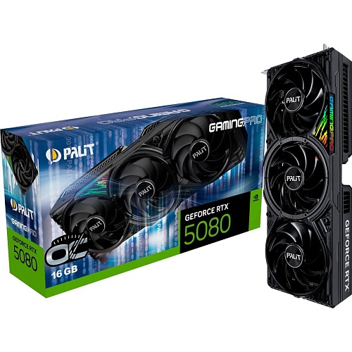 Відеокарта Palit GeForce RTX 5080 GamingPro OC 16GB (NE75080S19T2-GB2031A) EU - придбати в Дніпрі, Україні: ціна, характеристики | інтернет-магазин TOUCH
