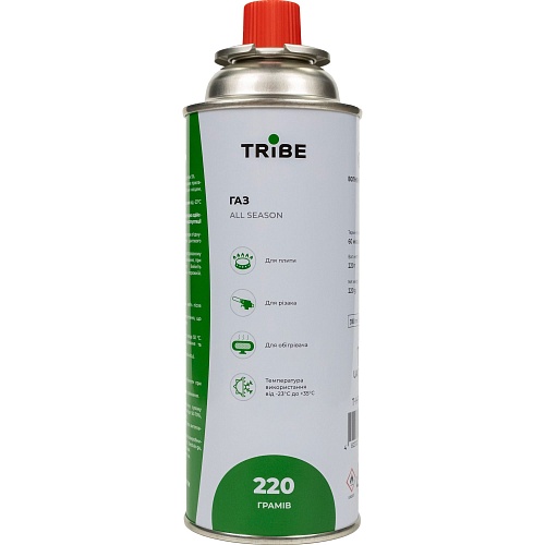 Газовий балон Tribe цанговий 220г (T-HF-0006) - придбати в Дніпрі, Україні: ціна, характеристики | інтернет-магазин TOUCH