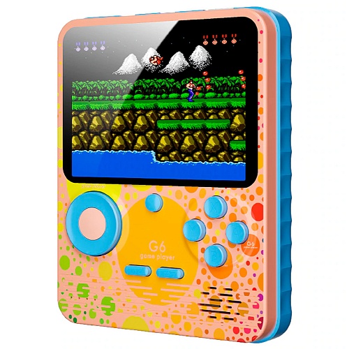 Ретро игровая приставка SUP G6 Game Box Portable 500-games + Powerbank Pink