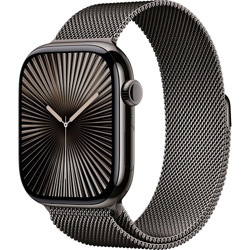 Смарт-часы Apple Watch Series 10 GPS + Cellular 46mm Slate Titanium Case with Slate Milanese Loop S/M (MC7R4)