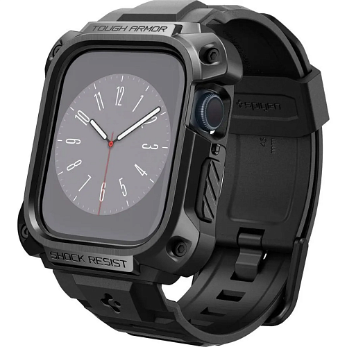 Ремешок Spigen Tough Armor Pro Metal для Apple Watch 7/8 45mm Black (ACS05237)