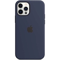 Чехол Silicone Case с MagSafe для Apple iPhone 12/12 Pro (Deep Navy) ААА