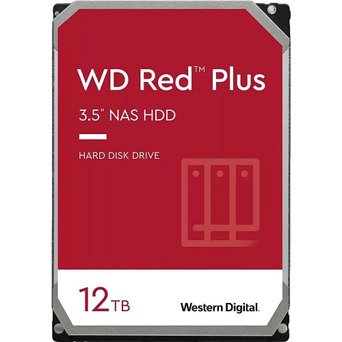 Жесткий диск 3.5" WD Red Plus NAS 12TB SATA 256MB (WD120EFBX)