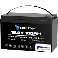 Аккумулятор Louitton LOUI 128100 LiFePO4 12V (12.8V/100Ah/1280Wh) (BMS 200A/100A)