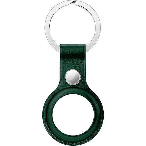 Чехол для поисковой метки Apple AirTag Leather Key Ring (Dark Green) HC