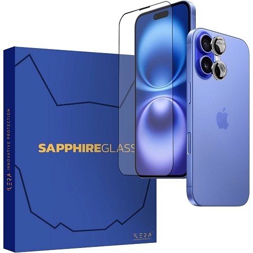Захисне скло iLera Sapphire Ultra + Glass для Apple iPhone 16 Plus (iLSPDL+16PL) - придбати в Дніпрі, Україні: ціна, характеристики | інтернет-магазин TOUCH