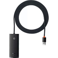 USB-хаб Baseus Lite Series 4-in-1 USB-A Black (WKQX030201)