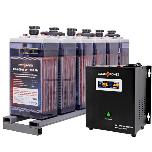 Джерело безперебійного живлення (ДБЖ) LogicPower UPS 800VA + 6шт. х АКБ LP 4 OPzS 2V 280Ah (19668) - придбати в Дніпрі, Україні: ціна, характеристики | інтернет-магазин TOUCH
