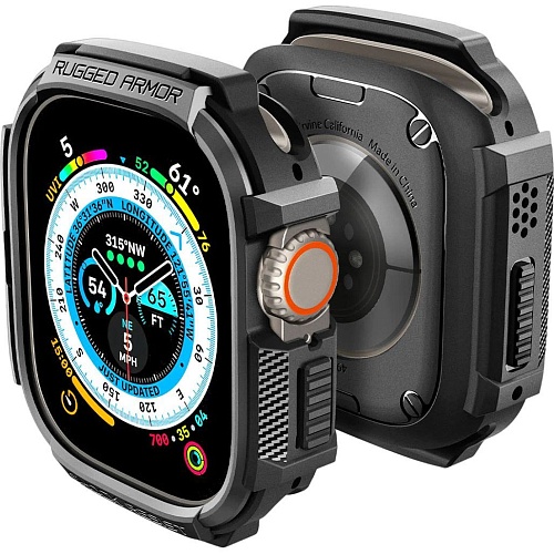 Чехол Spigen Rugged Armor для Apple Watch Ultra 49mm Matte Black (ACS05456)