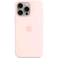 Чохол Silicone Case with MagSafe для Apple iPhone 15 Pro Max Light Pink AAA