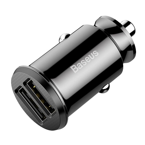 Автомобильное зарядное устройство Baseus Grain C Dual USB 5V 3.1A (CCALL-ML01) Black
