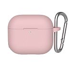 Чохол Blueo Liquid Silicone Case + Carbine для Apple AirPods 3 Pink