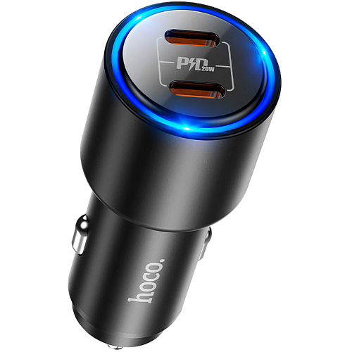 Автомобільний зарядний пристрій Hoco NZ3 40W Dual Port Type-C (Black) - придбати в Дніпрі, Україні: ціна, характеристики | інтернет-магазин TOUCH