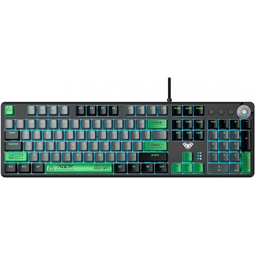 Клавиатура Aula F2088 Pro KRGD Blue Switch UA Black/Gray (6948391234892)
