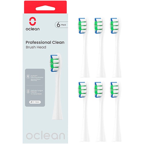 Насадка для зубної щітки Oclean P1C1 W06 Professional 6шт White (6970810553802) - придбати в Дніпрі, Україні: ціна, характеристики | інтернет-магазин TOUCH