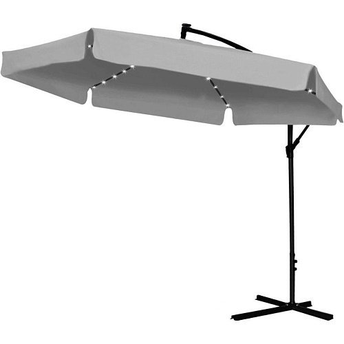 Садовый зонт GardenLine GAO1497 с LED подсветкой Gray