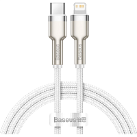Кабель Baseus Cafule Metal Data Cable USB-C to Lightning PD 20W 1m White (CATLJK-A02)