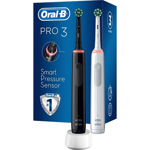 Електрична зубна щітка Oral-B D505 PRO 3 3900 Black and White - придбати в Дніпрі, Україні: ціна, характеристики | інтернет-магазин TOUCH