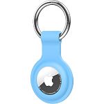 Чехол для поисковой метки Apple AirTag Silicone Key Ring Fluorescent Blue HC