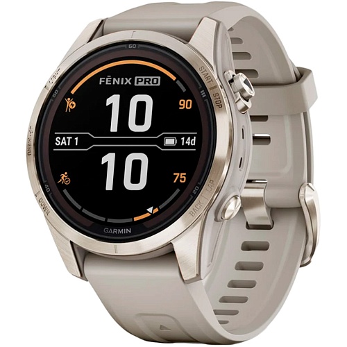 Смарт-годинник Garmin Fenix 7S Pro Sapphire Solar Edition Soft Gold with Light Sand Band (010-02776-14) - придбати в Дніпрі, Україні: ціна, характеристики | інтернет-магазин TOUCH