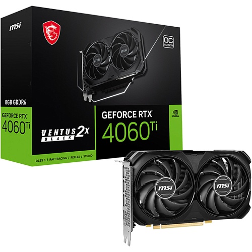 Видеокарта MSI GeForce RTX 4060 Ti VENTUS 2X BLACK 8G OC
