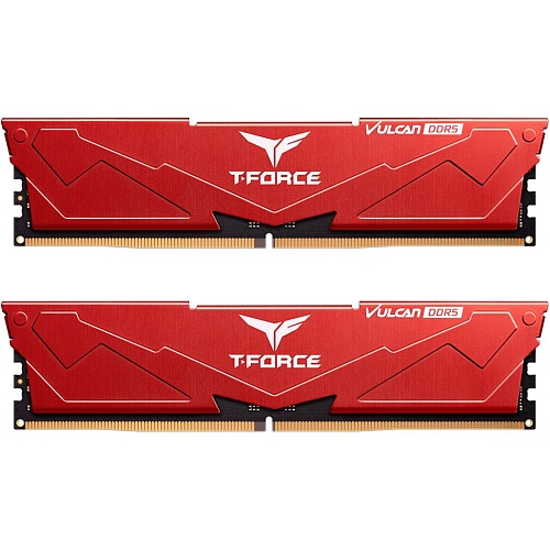 Модуль памяти DDR5 TEAM T-Force Vulcan 2x16GB 6000 MHz Red (FLRD532G6000HC30DC01)